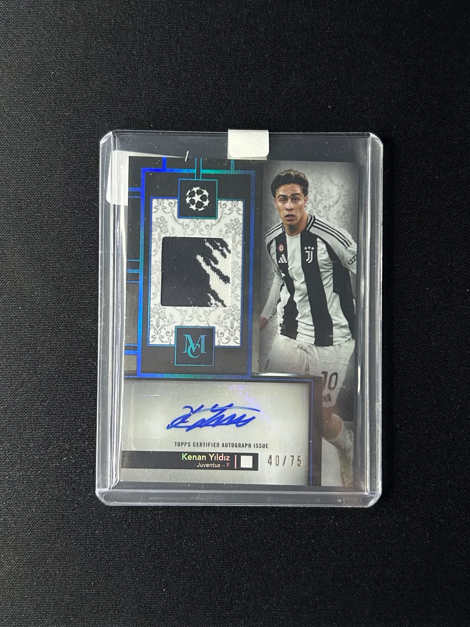 KENAN YILDIZ -2024 Topps Museum UEFA Patch Relic Auto Sapphire #MAR-KY /75