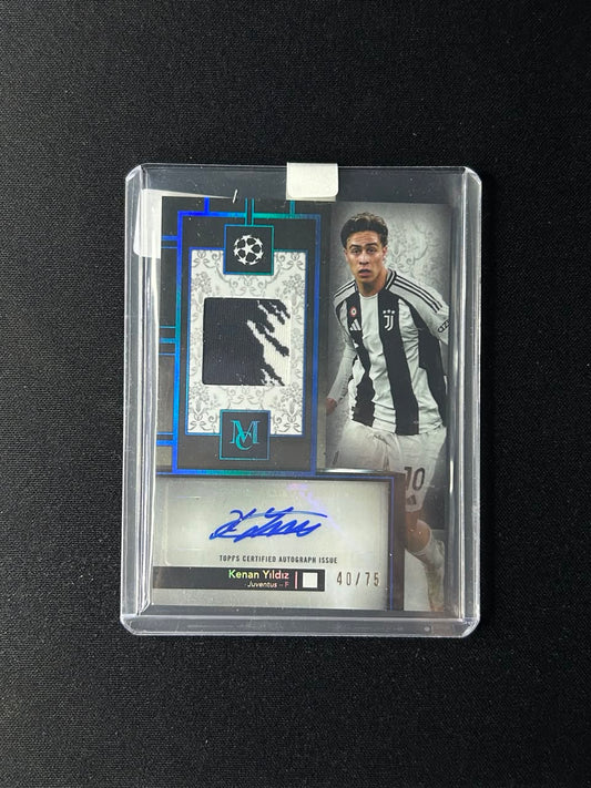 KENAN YILDIZ -2024 Topps Museum UEFA Patch Relic Auto Sapphire #MAR-KY /75