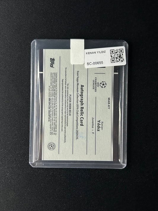 KENAN YILDIZ -2024 Topps Museum UEFA Patch Relic Auto Sapphire #MAR-KY /75