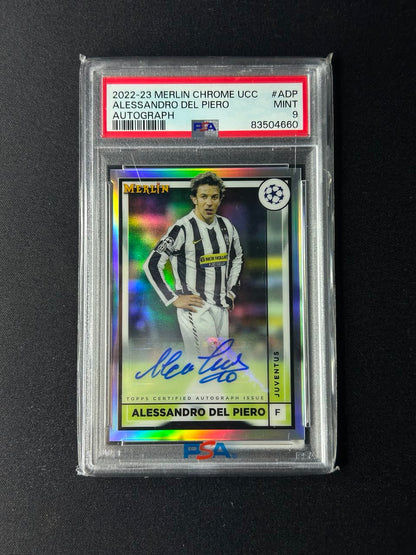 ALESSANDRO DEL PIERO - 2022/23 MERLIN CHROME UCC #AC-ADP AUTO PSA 9