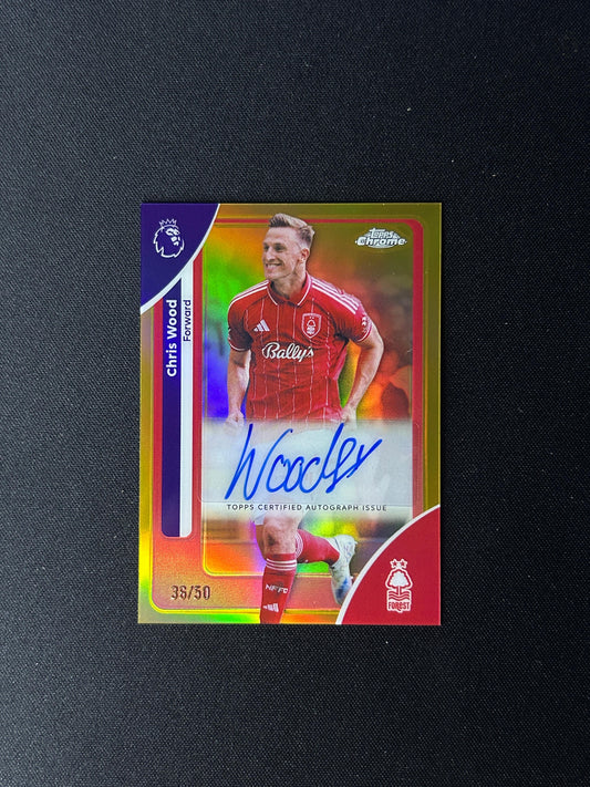 CHRIS WOOD - 2025-26 Topps CHROME GOLD #CA-CW /50 AUTO