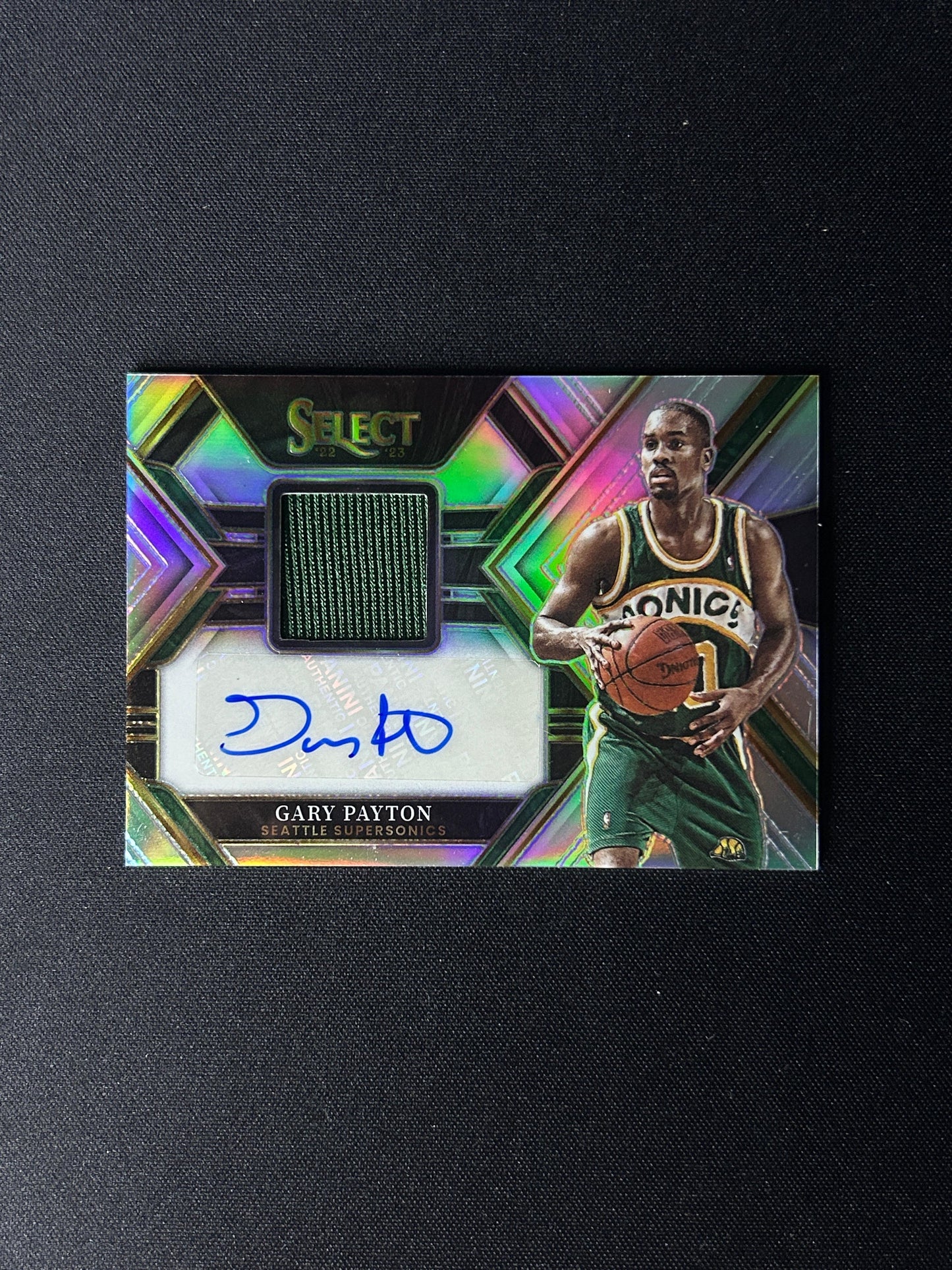 GARY PAYTON - 2022-23 PANINI SELECT #AM-GPY /99 AUTO PATCH