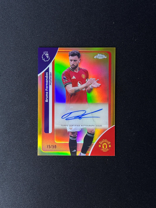 BRUNO FERNANDES - 2025-26 Topps CHROME Premiere League  AUTO #CA-BF /50