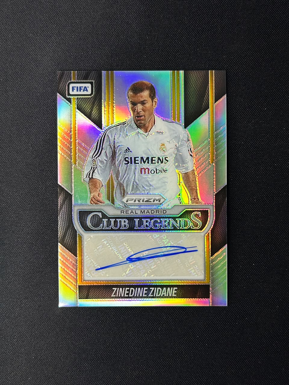 ZINEDINE ZIDANE - 2025-26 Panini Prizm Auto Silver Prizm Club Legends #CL-ZZ /99