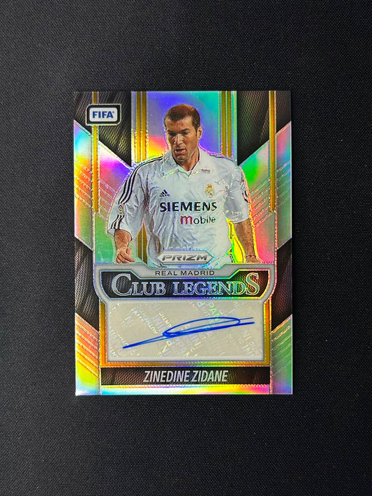 ZINEDINE ZIDANE - 2025-26 Panini Prizm Auto Silver Prizm Club Legends #CL-ZZ /99