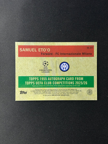 SAMUEL ETO'O - 2025/26 Topps Chrome Auto Refractor /25 #55-ET