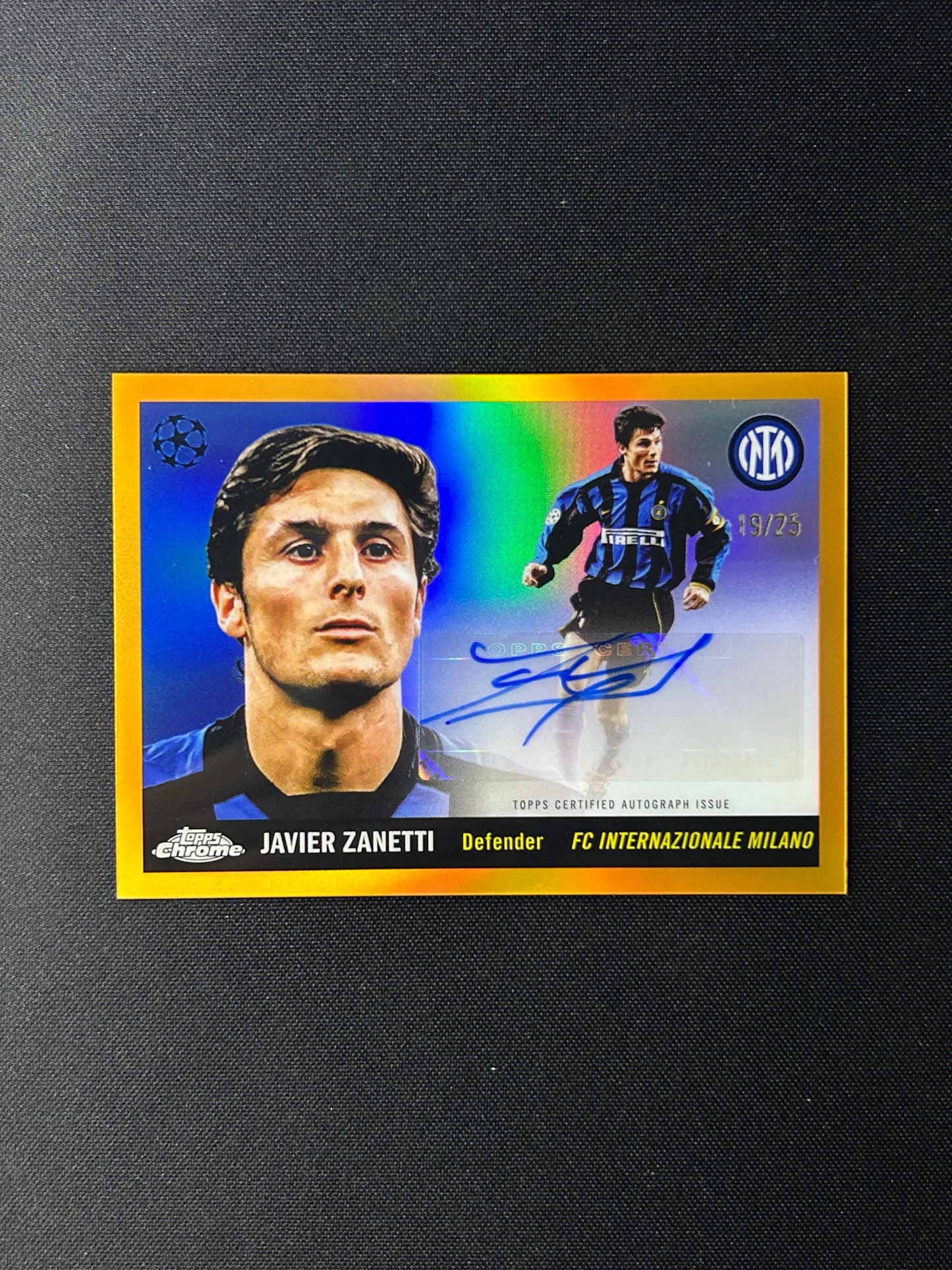 JAVIER ZANETTI - 2025/26 TOPPS CHROME AUTO /25 #55-JZ