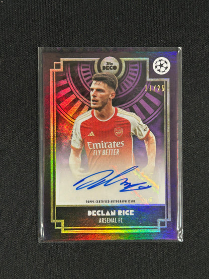 DECLAN RICE - 2023 TOPPS DECO UCC ARSENAL AUTOGRAPH AUTO /25