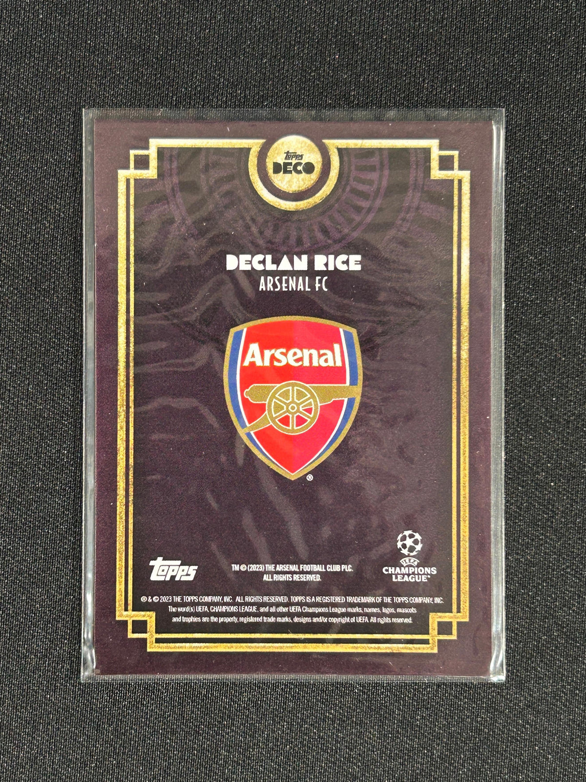 DECLAN RICE - 2023 TOPPS DECO UCC ARSENAL AUTOGRAPH AUTO /25