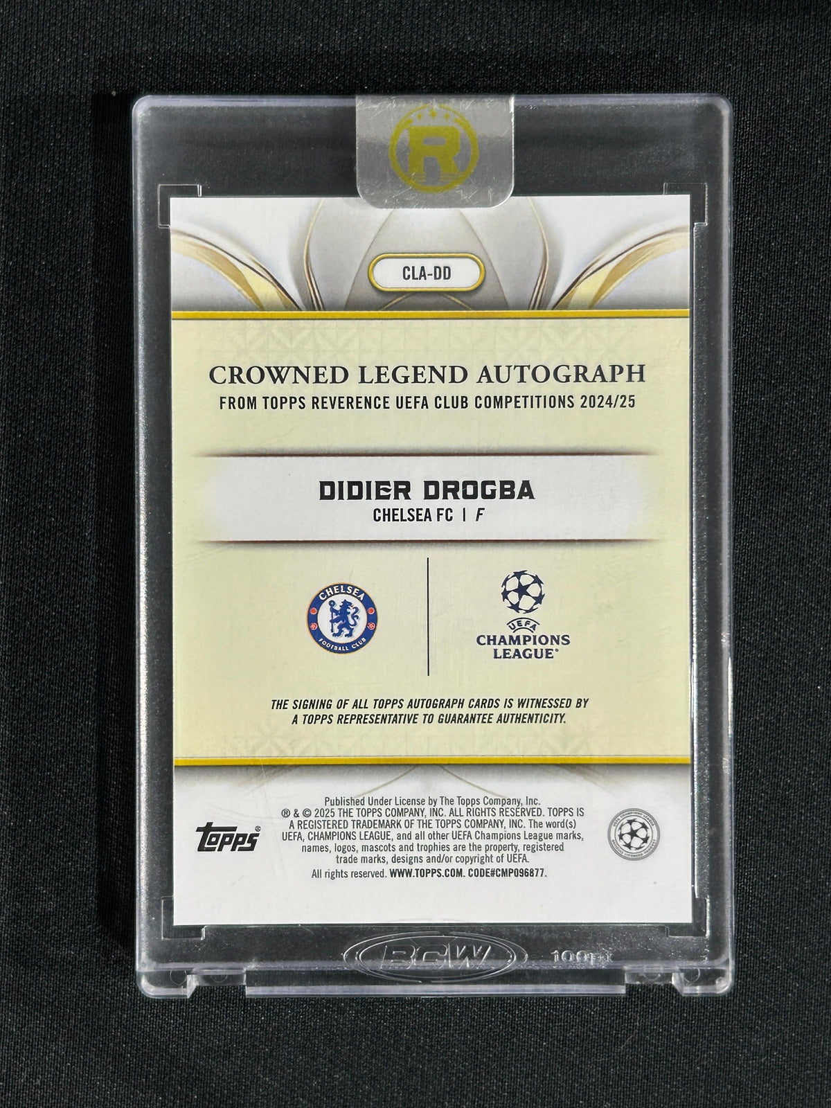 Didier Drogba -  2025/26 Topps Reverence Autograph /99 #CLA-DD