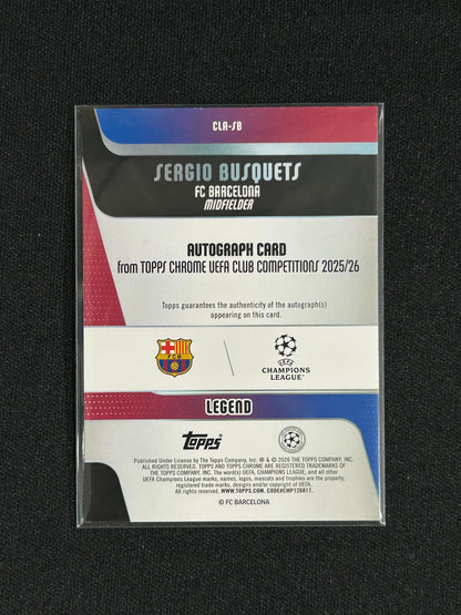 Sergio Busquets  - 2025/26 Topps Chrome UEFA Auto GOLD Lava /50 Barcelona #CLR-SB