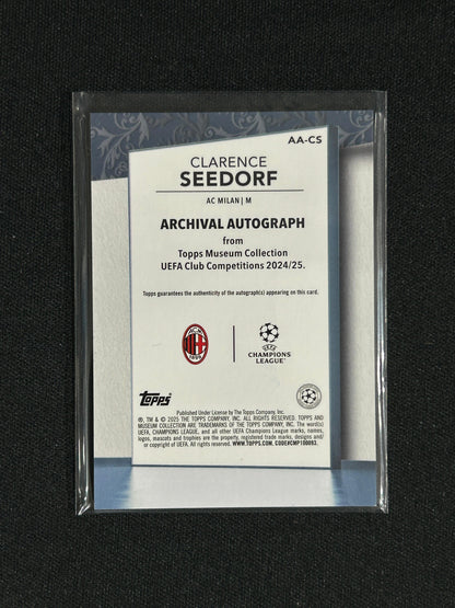 CLARENCE SEEDORF - 2024/25 TOPPS MUSEUM COLLECTION AUTO GOLD /50 #AA-CS