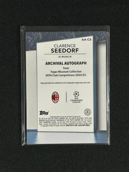 CLARENCE SEEDORF - 2024/25 TOPPS MUSEUM COLLECTION AUTO GOLD /50 #AA-CS