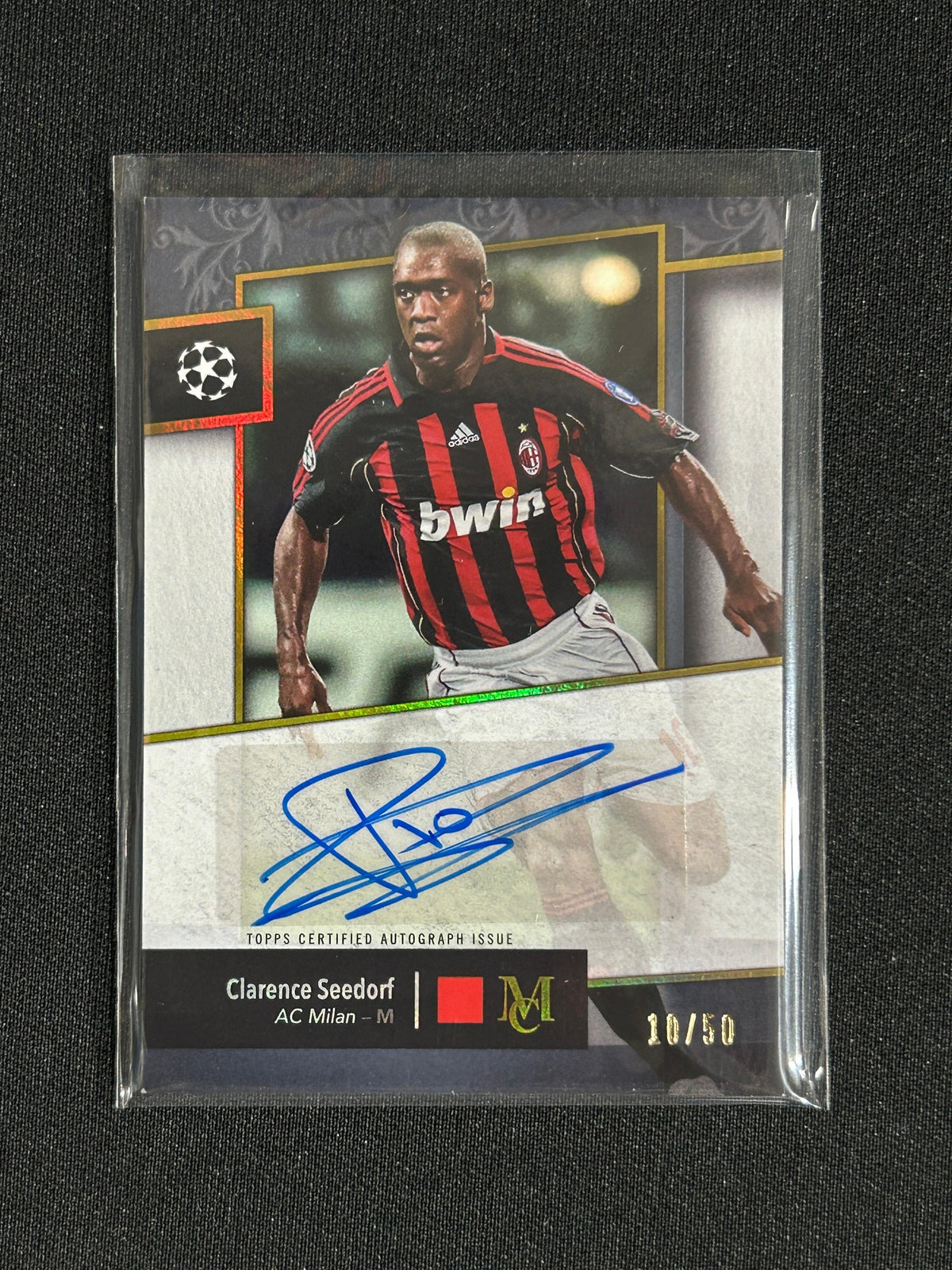 CLARENCE SEEDORF - 2024/25 TOPPS MUSEUM COLLECTION AUTO GOLD /50 #AA-CS