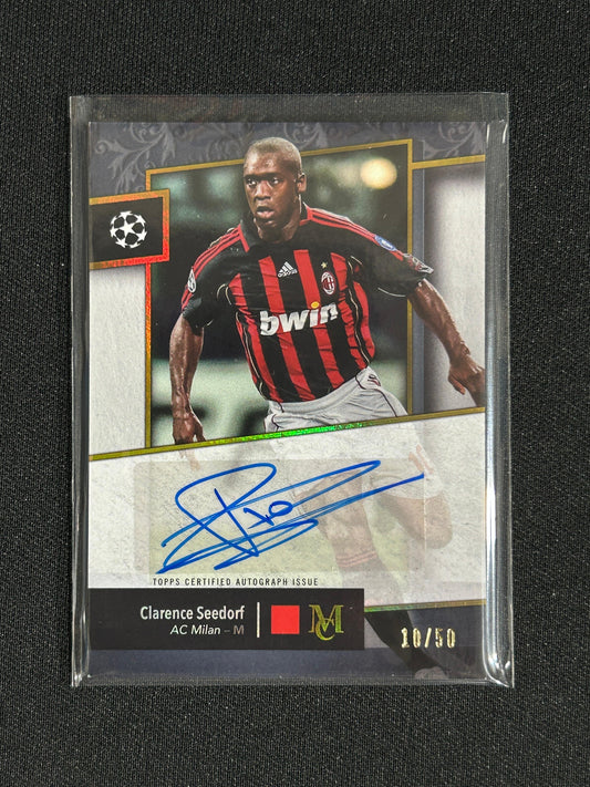 CLARENCE SEEDORF - 2024/25 TOPPS MUSEUM COLLECTION AUTO GOLD /50 #AA-CS