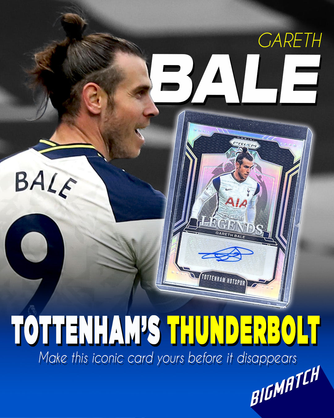 Gareth Bale Panini - 2024-25 PANINI PRIZM PREMIER LEAGUE SOCCER SIGNATURE