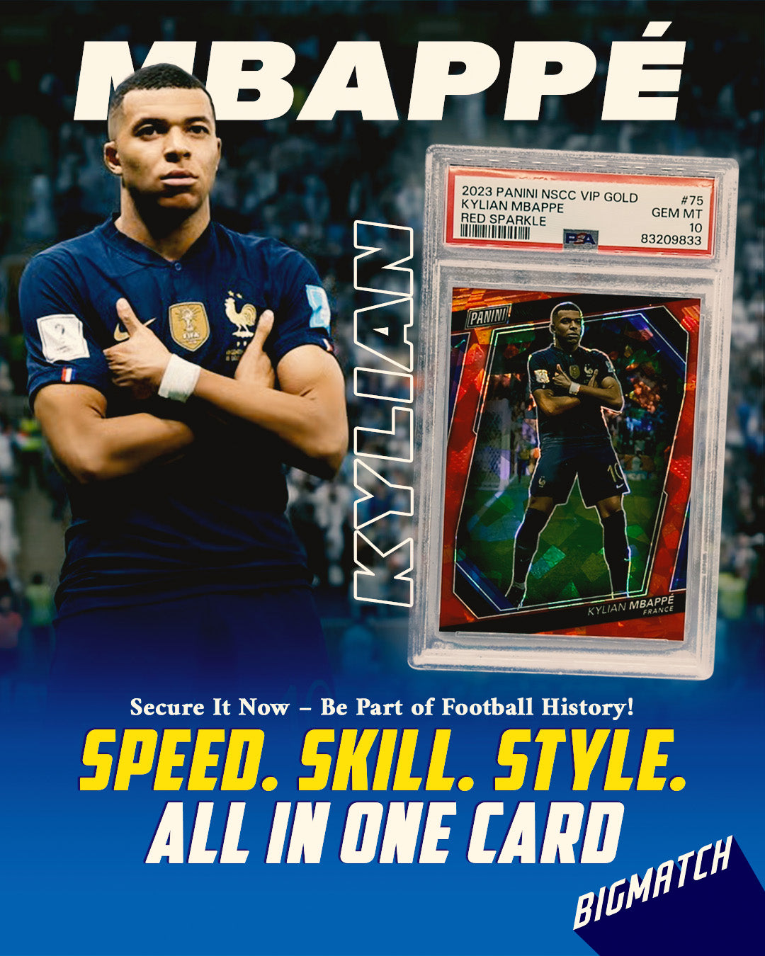 Kylian Mbappé - 2023 PANINI NATIONAL VIP GOLD