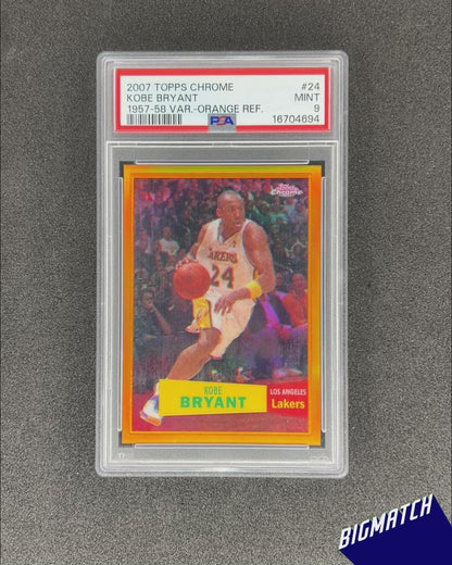 KOBE BRYANT - 2007 TOPPS CHROME 1957-58 VAR.-ORANGE REF.