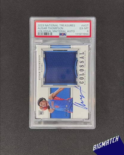 AUSAR THOMPSON - 2023 PANINI NATIONAL TREASURES COLOSSAL MATERIAL AUTOGRAPHS