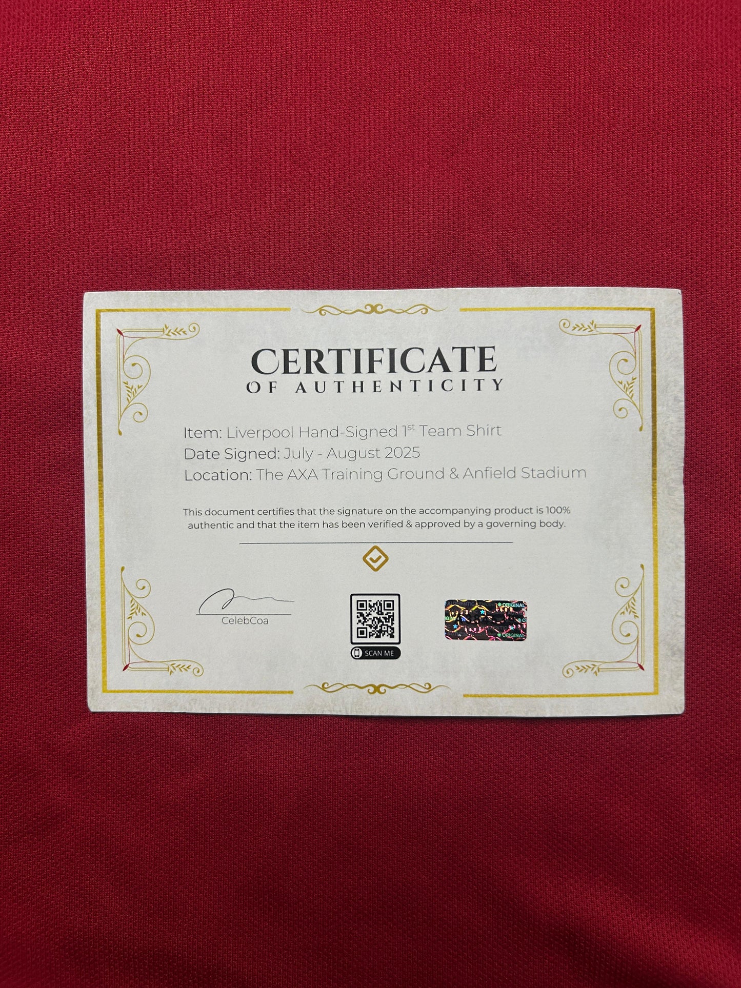 Liverpool Hand Signed Team Jersey Adidas 2025/2026