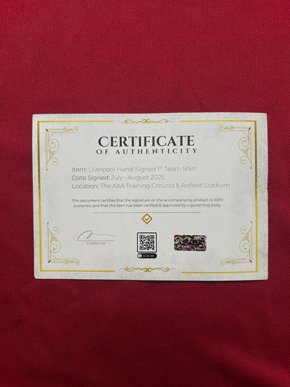 Liverpool Hand Signed Team Jersey Adidas 2025/2026