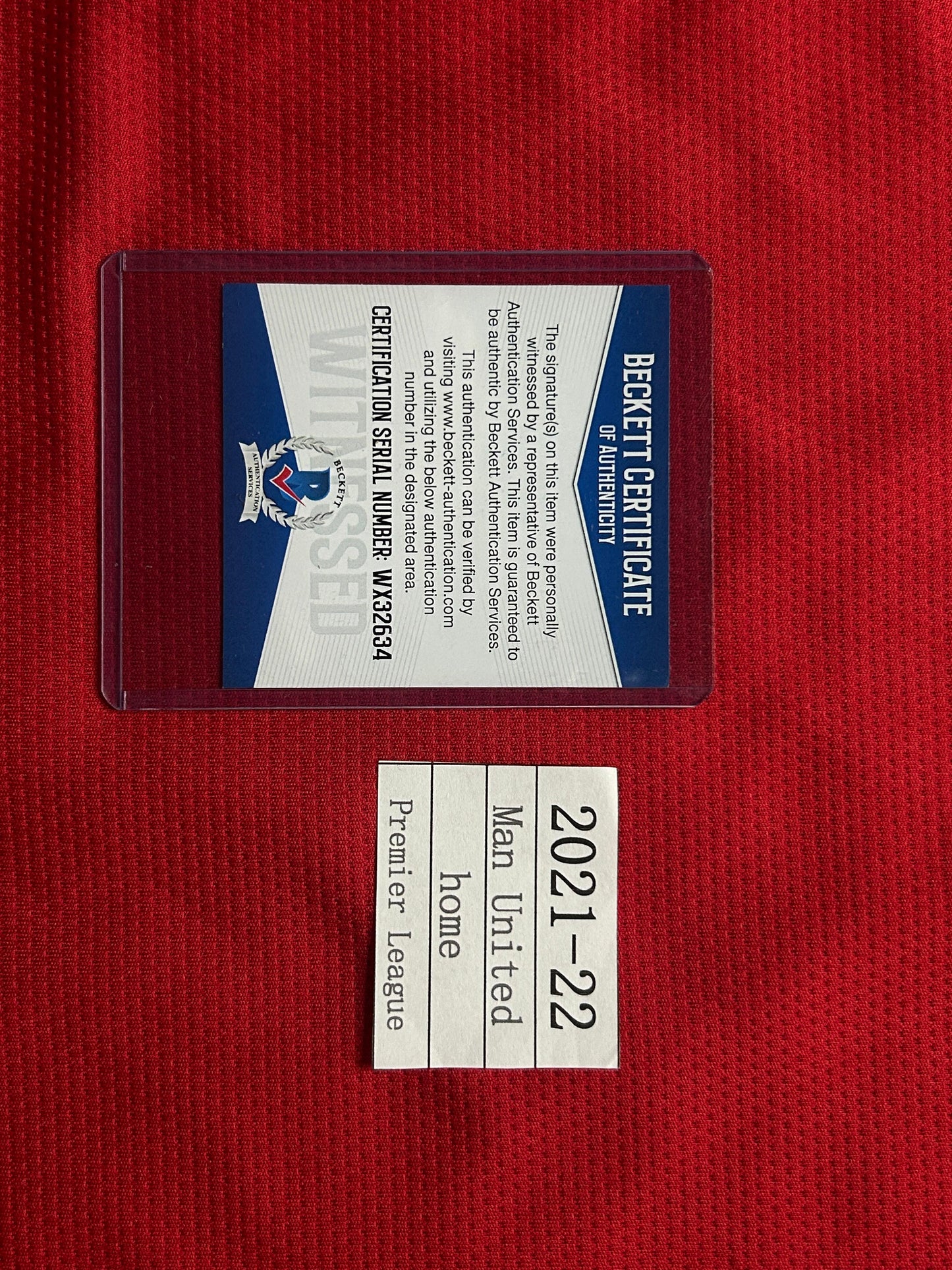 Cristiano Ronaldo Signed Jersey With Beckett COA