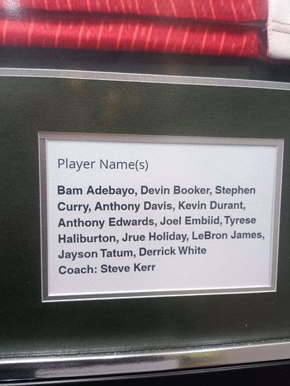 USA Basketball Team #6 Lebron James - All Team Signed Jersey with COA