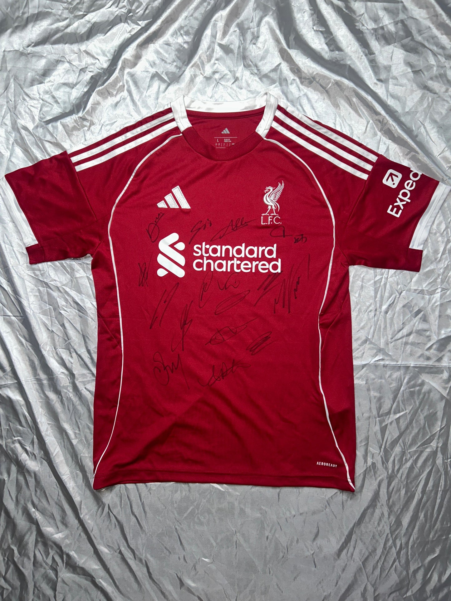 Liverpool Hand Signed Team Jersey Adidas 2025/2026