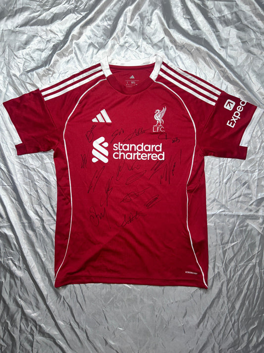 Liverpool Hand Signed Team Jersey Adidas 2025/2026