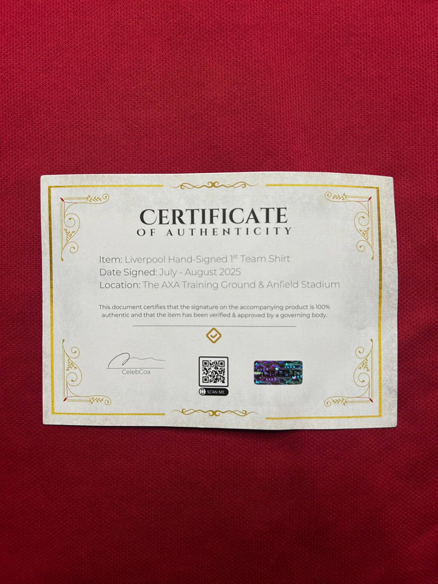 Liverpool Hand Signed Team jersey